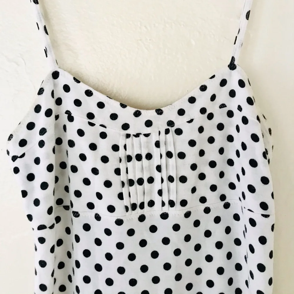 Free People White Polka Dot Camisole Tank Top
